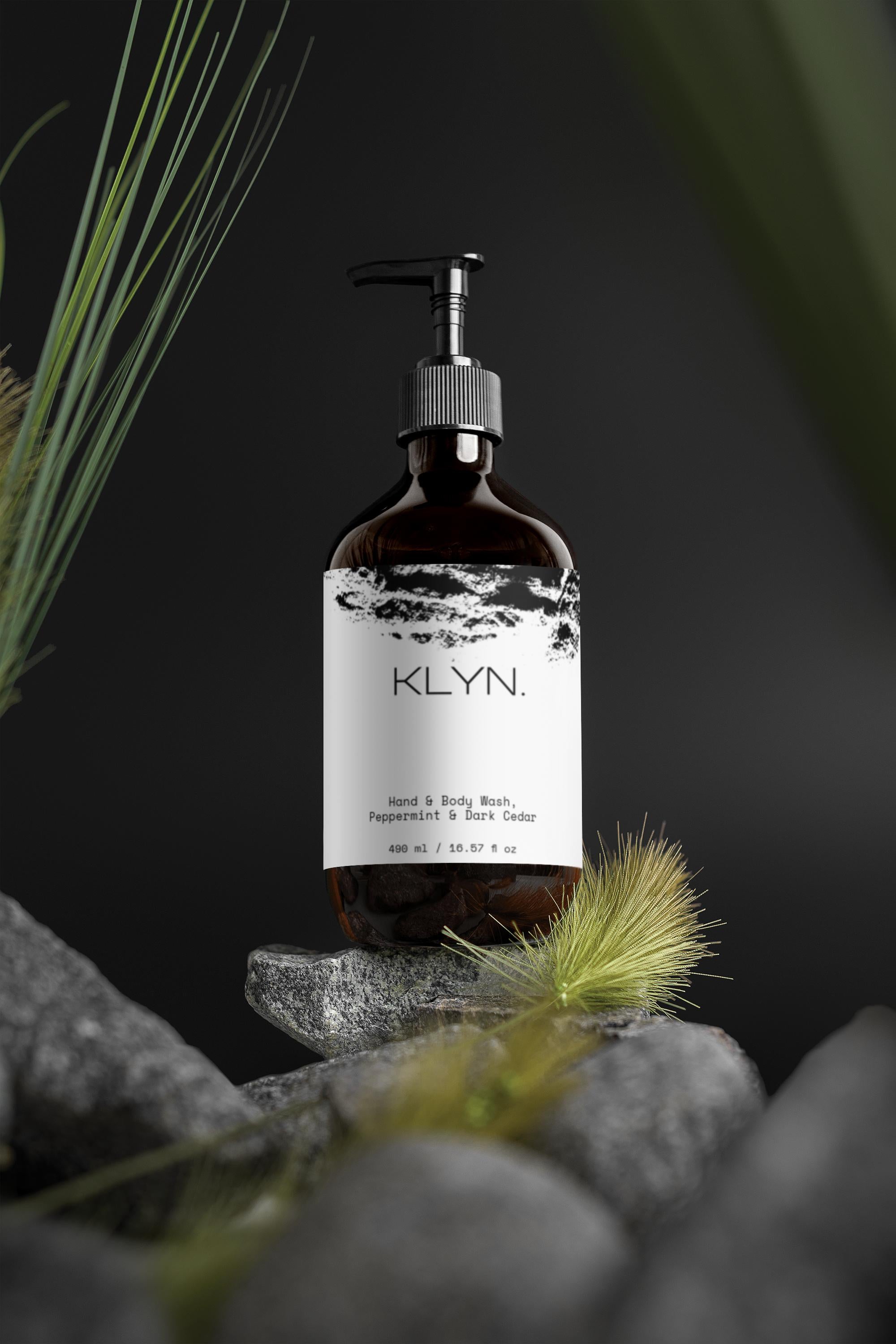 Hand & Body Wash, Peppermint & Dark Cedar