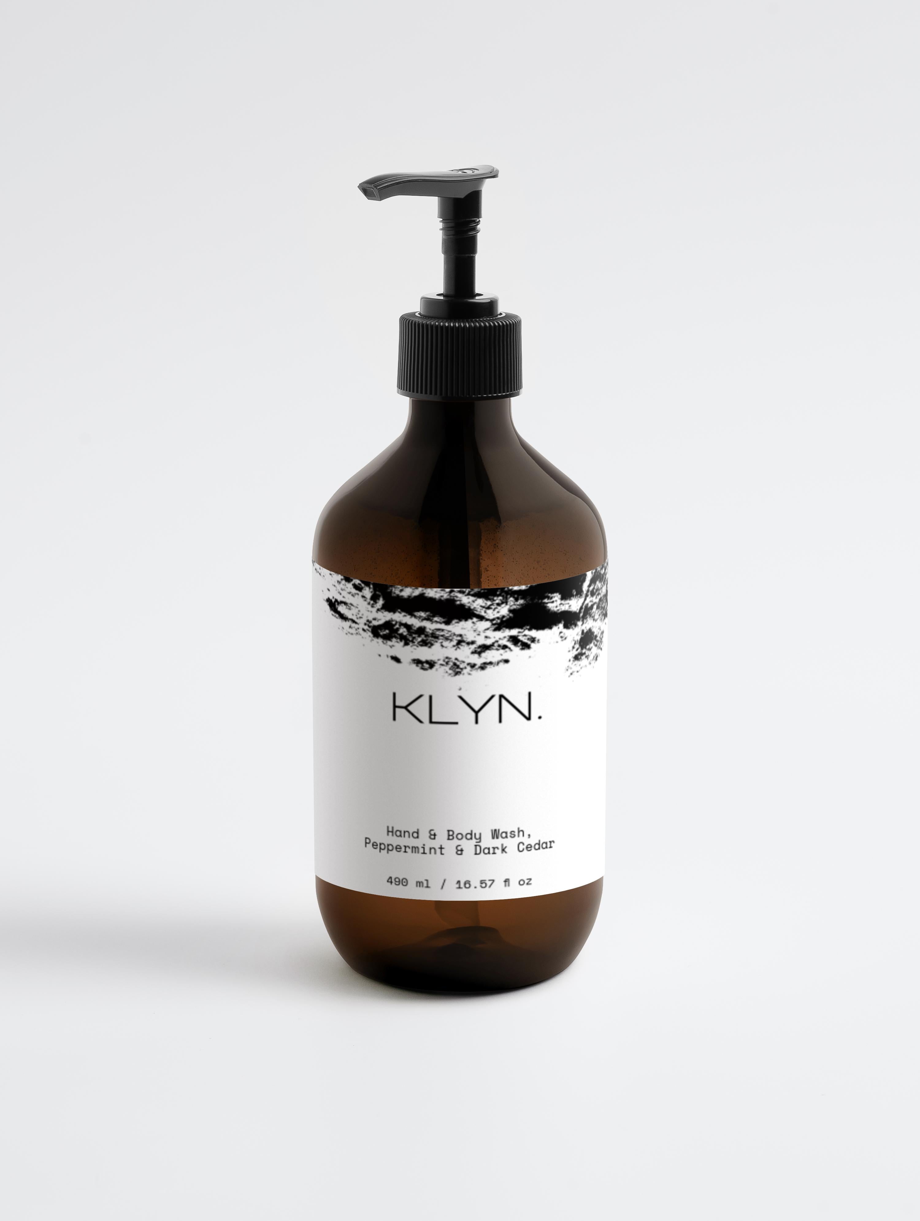 Hand & Body Wash, Peppermint & Dark Cedar