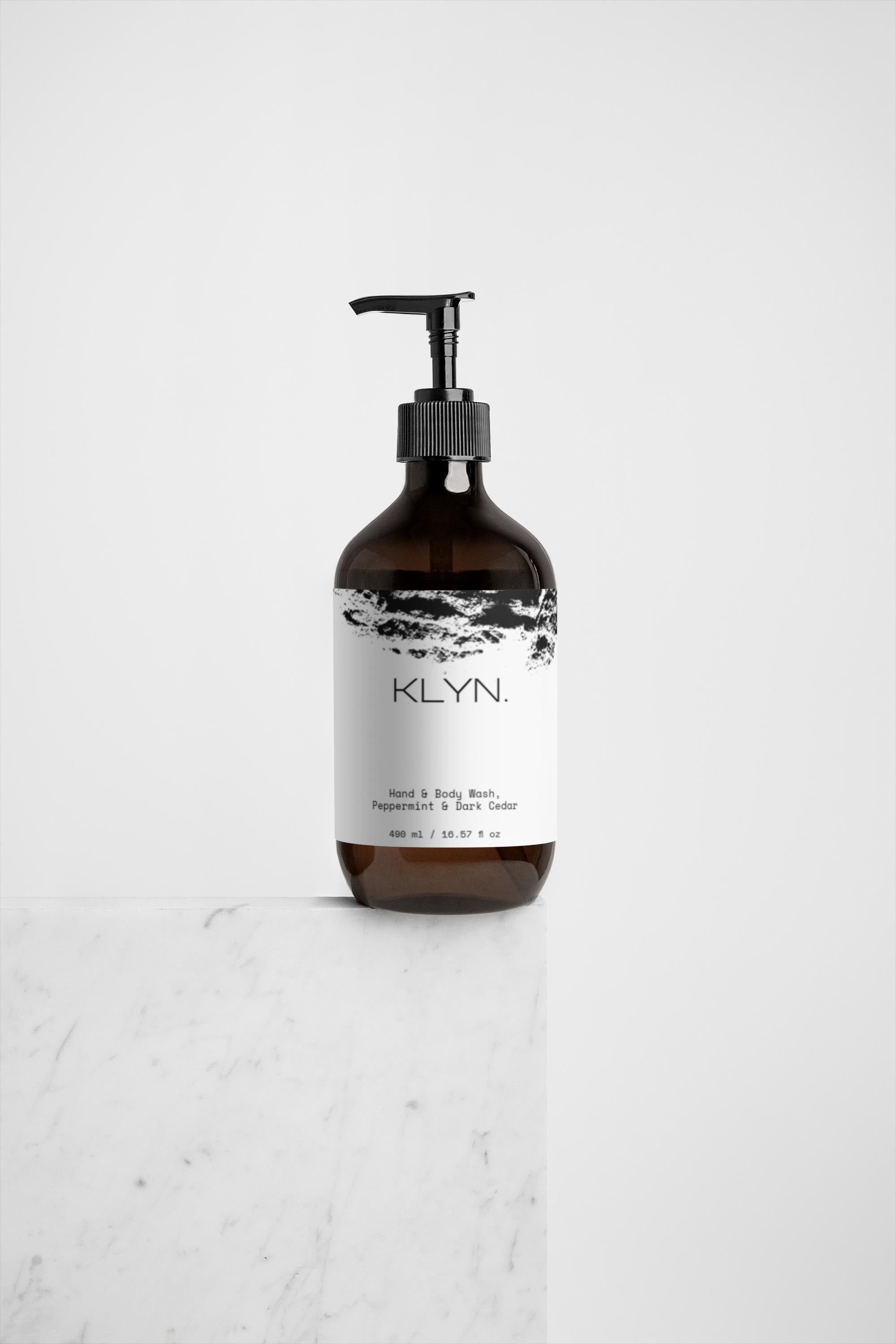 Hand & Body Wash, Peppermint & Dark Cedar